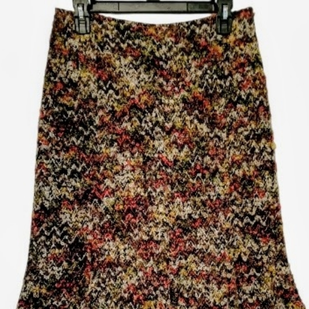 US10❤️Joseph Ribkoff Vtg. Tweed Colorful  A-Line Skirt - Picture 2 of 8
